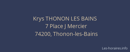 Krys THONON LES BAINS