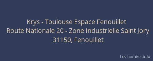 Krys - Toulouse Espace Fenouillet