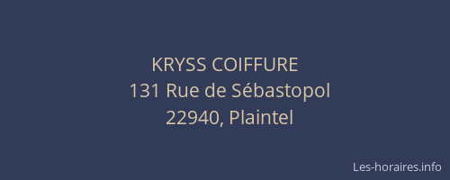 KRYSS COIFFURE
