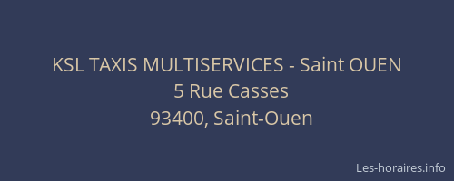 KSL TAXIS MULTISERVICES - Saint OUEN