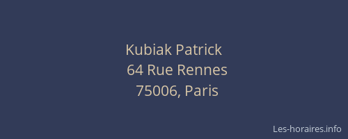 Kubiak Patrick