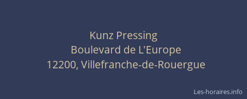 Kunz Pressing