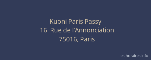 Kuoni Paris Passy