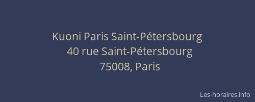 Kuoni Paris Saint-Pétersbourg