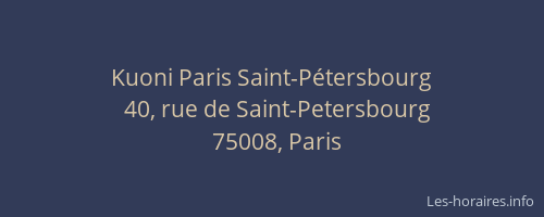 Kuoni Paris Saint-Pétersbourg