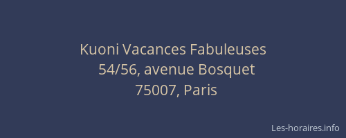 Kuoni Vacances Fabuleuses