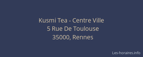 Kusmi Tea - Centre Ville
