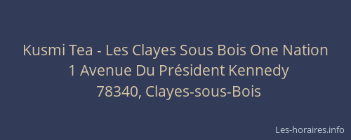 Kusmi Tea - Les Clayes Sous Bois One Nation