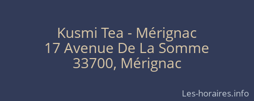 Kusmi Tea - Mérignac