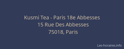 Kusmi Tea - Paris 18e Abbesses