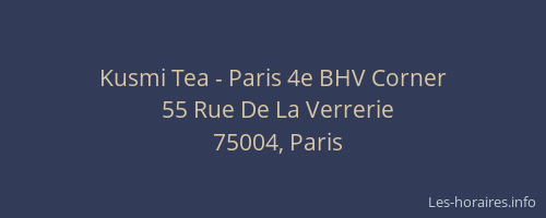 Kusmi Tea - Paris 4e BHV Corner