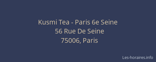 Kusmi Tea - Paris 6e Seine
