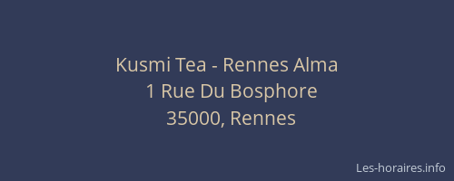 Kusmi Tea - Rennes Alma