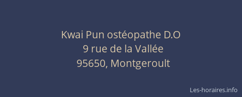 Kwai Pun ostéopathe D.O