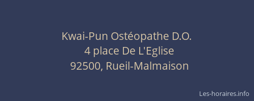 Kwai-Pun Ostéopathe D.O.