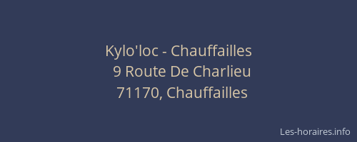 Kylo'loc - Chauffailles