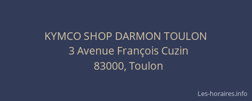 KYMCO SHOP DARMON TOULON