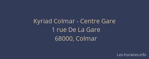 Kyriad Colmar - Centre Gare