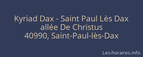 Kyriad Dax - Saint Paul Lès Dax