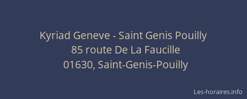 Kyriad Geneve - Saint Genis Pouilly