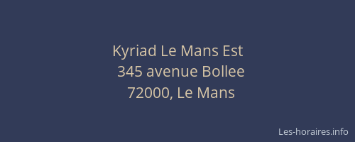Kyriad Le Mans Est