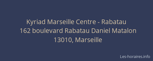 Kyriad Marseille Centre - Rabatau