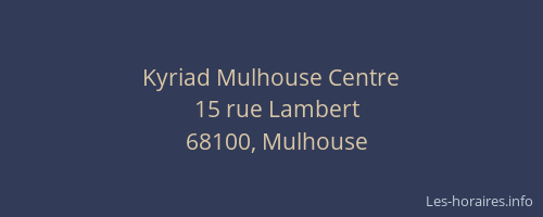 Kyriad Mulhouse Centre