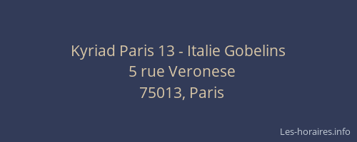 Kyriad Paris 13 - Italie Gobelins
