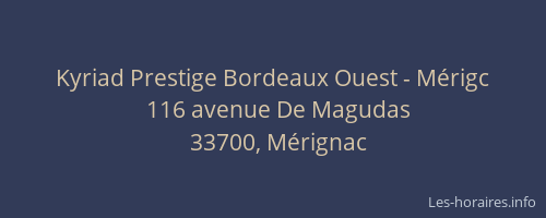 Kyriad Prestige Bordeaux Ouest - Mérigc