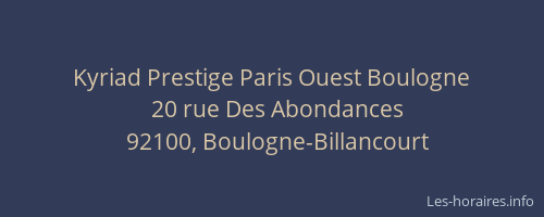 Kyriad Prestige Paris Ouest Boulogne