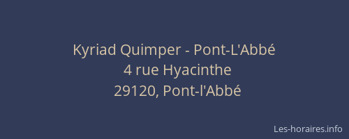 Kyriad Quimper - Pont-L'Abb&eacute;