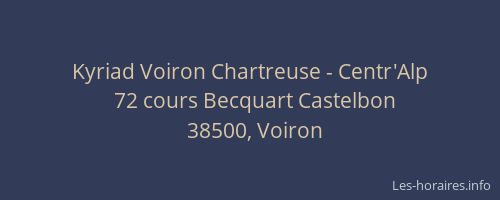 Kyriad Voiron Chartreuse - Centr'Alp