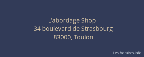 L'abordage Shop