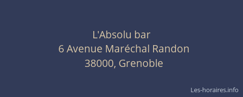 L'Absolu bar