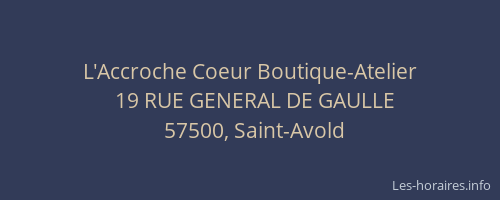 L'Accroche Coeur Boutique-Atelier