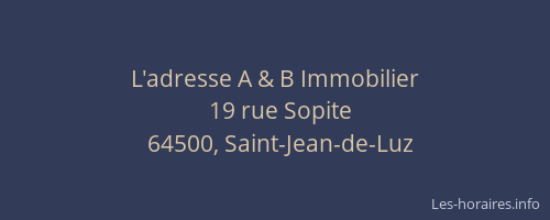 L'adresse A & B Immobilier