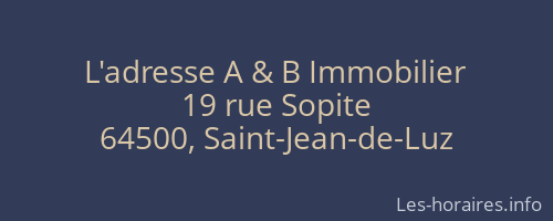 L'adresse A & B Immobilier