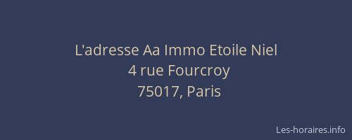 L'adresse Aa Immo Etoile Niel