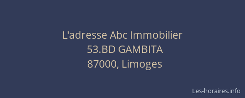 L'adresse Abc Immobilier
