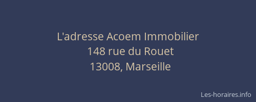 L'adresse Acoem Immobilier