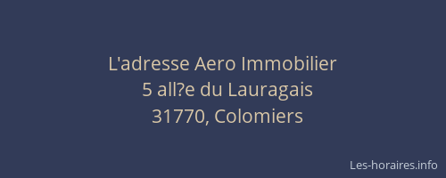 L'adresse Aero Immobilier