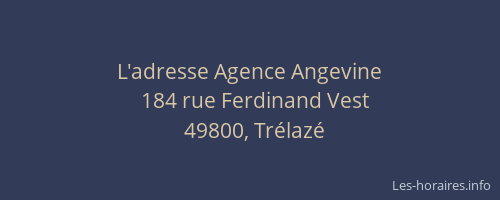 L'adresse Agence Angevine
