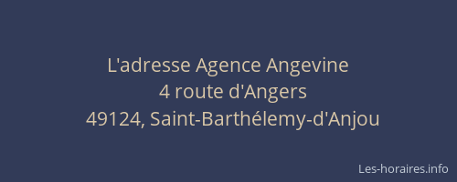 L'adresse Agence Angevine