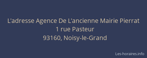 L'adresse Agence De L'ancienne Mairie Pierrat