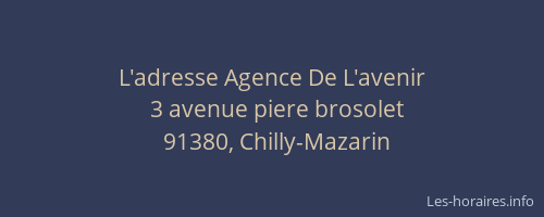 L'adresse Agence De L'avenir