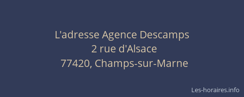 L'adresse Agence Descamps