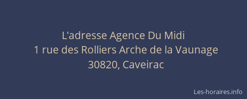 L'adresse Agence Du Midi