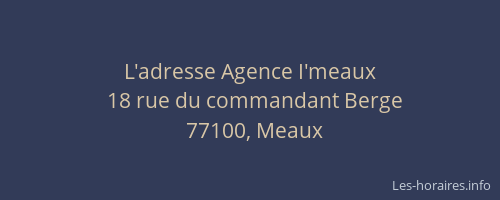L'adresse Agence I'meaux