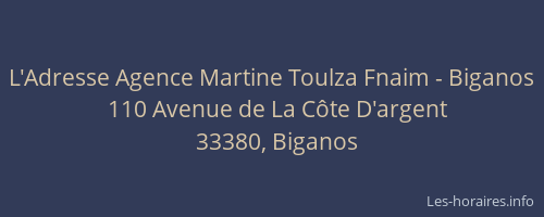 L'Adresse Agence Martine Toulza Fnaim - Biganos