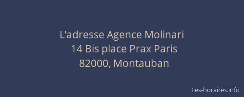 L'adresse Agence Molinari